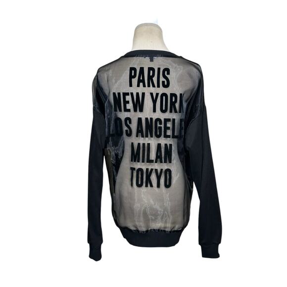 Fashion Nova black bucket list sweatshirt size Large - Picture 2 of 13